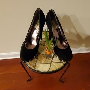 X High Heel  Black Sequence Shoes